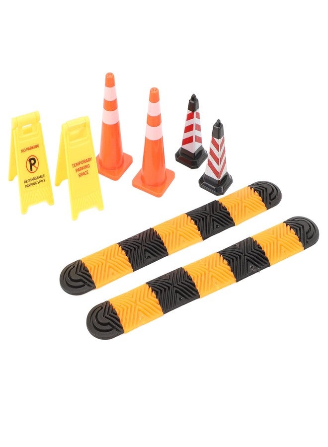 BTSEURY 1/18 1/24 Climbing Car Mood Piece Speed Bumps, Model Car Scene Accessories, Ice Cream Cones Warning Signs Model Car Scene Accessories for Scx24 - Image 3